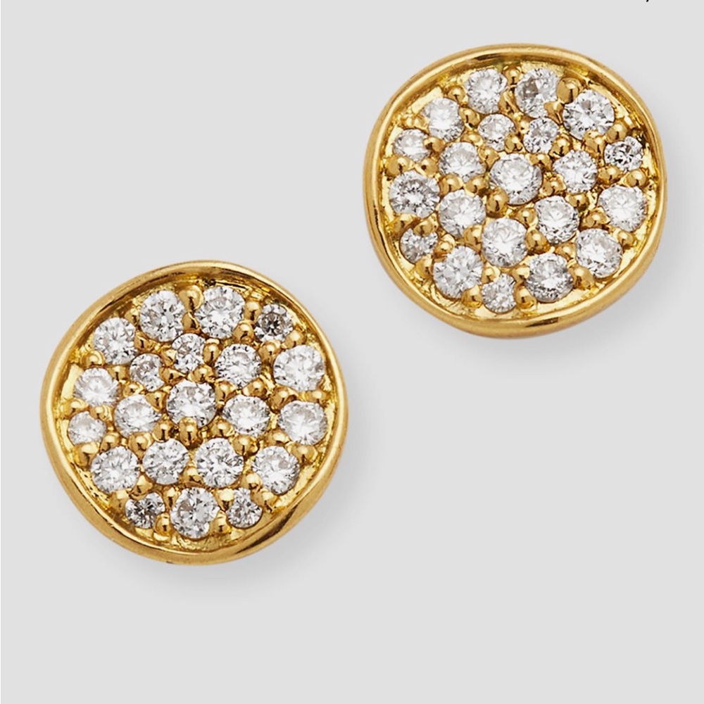 Ippolita Gold and White Pave Earrings